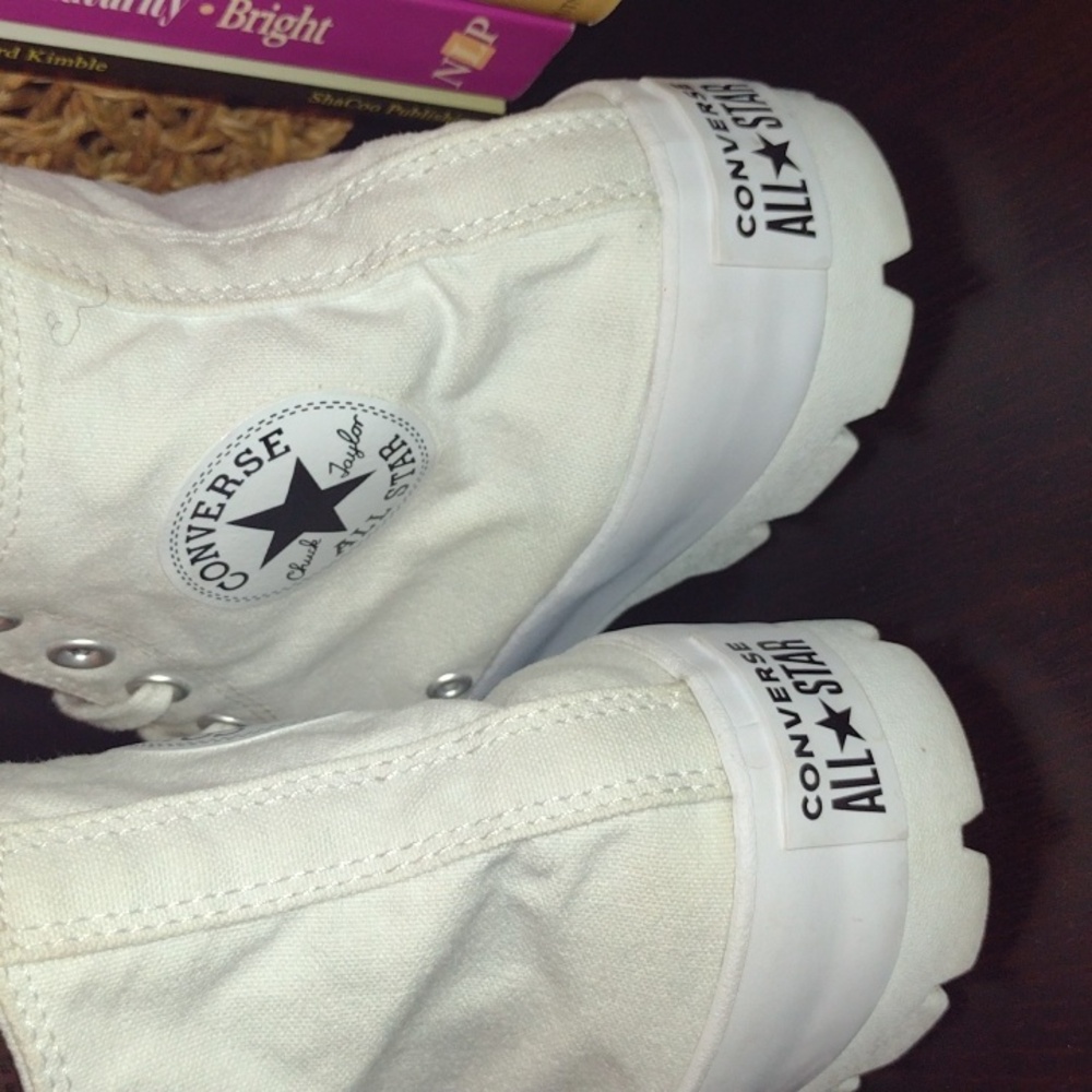 White Platform Converse (Canvas) - image 3